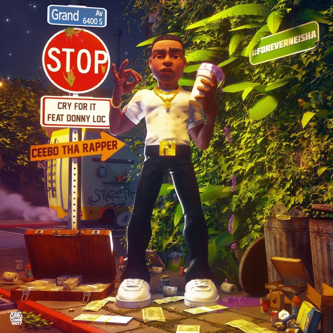 3D album cover art with a custom modelled character &mdash; example 4
