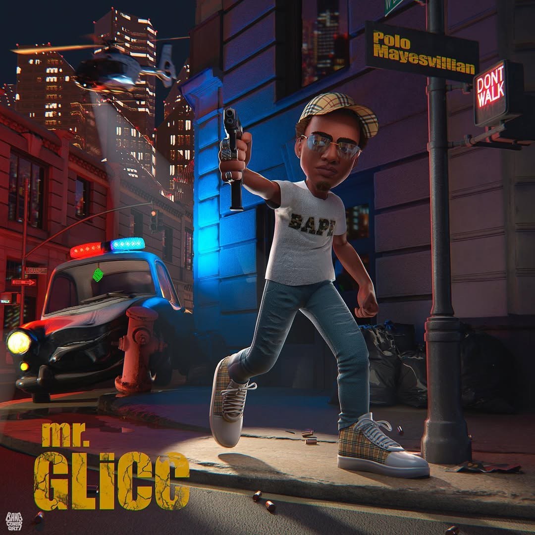 3D album cover art with a custom modelled character &mdash; example 5