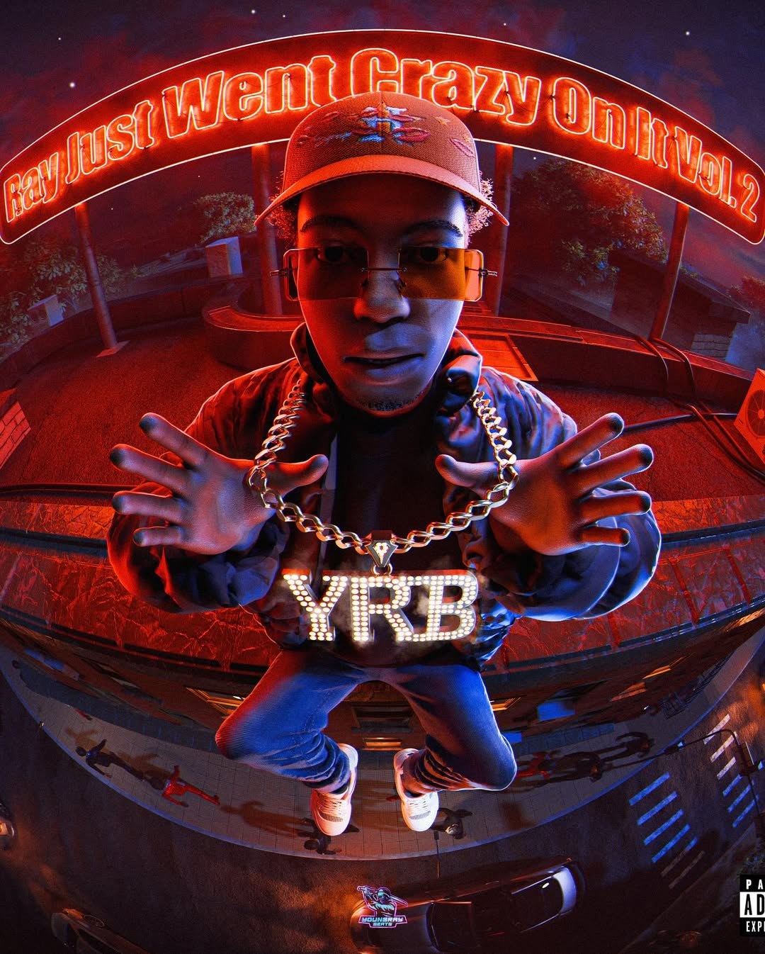 3D album cover art with a custom modelled character &mdash; example 7