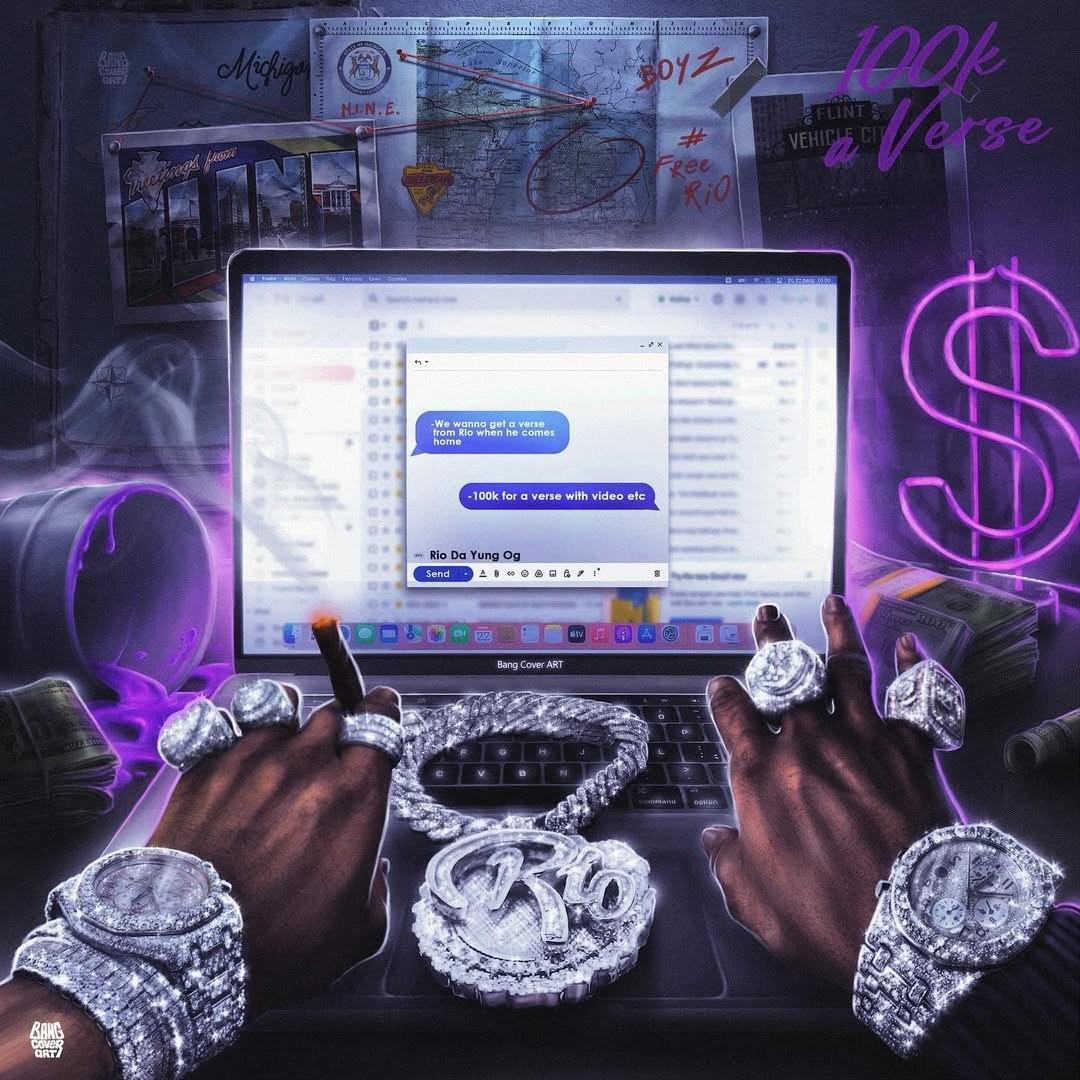 Digital realistic album cover art built from an artist's photo &mdash; example 4